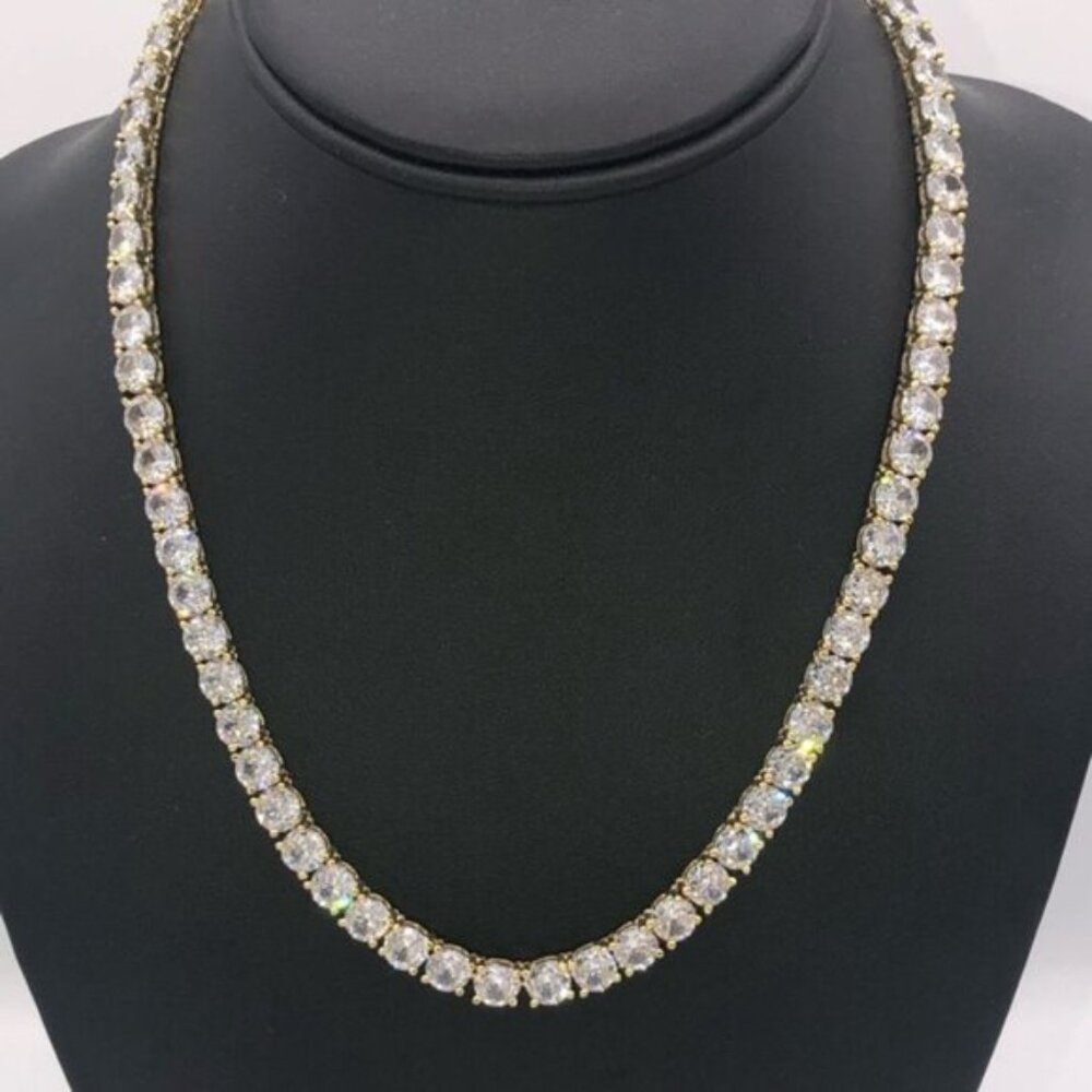 18k 72ct Tennis Necklace - Picture 1 of 12